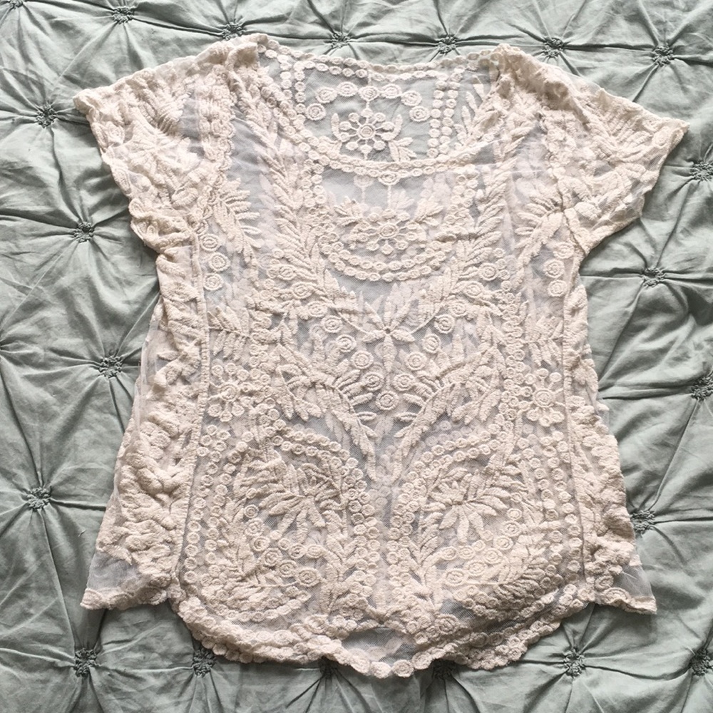 White lace blouse